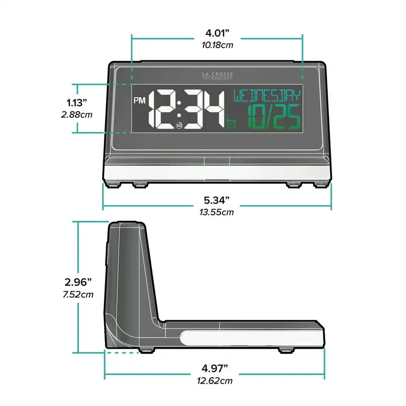 Nabíjanie Alarm Black LCD Hodiny so Svietiacimi Osvetlené Base, 617-148 Alarma despertador Roztomilý digitálne hodiny Svetla do hodiny Nástenné deco Obrázok 4