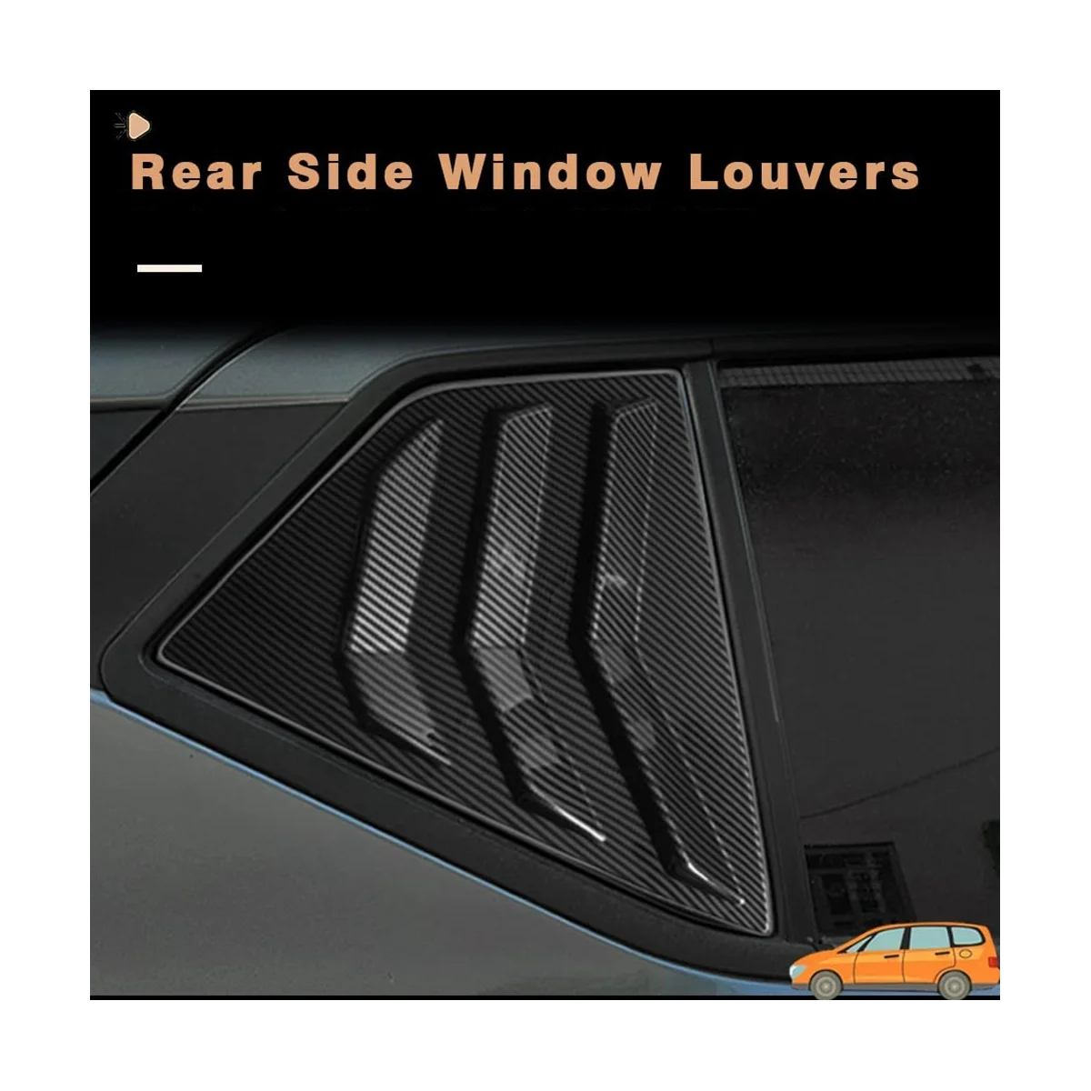 Zadné Bočné Okná Žalúzie pre Nissan Kopy 2018-2023 Air Vent Lopatka Odtiene Kryt Príslušenstvo - Carbon Fiber Obrázok 3