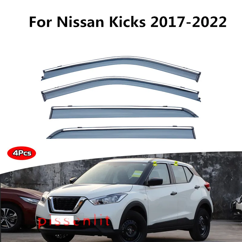 Pre Nissan Kopy 2017-2022 Príslušenstvo Okno Orezania Chrome Strechy Slnko, Dážď Tieni Otvor Clony Spojler Krídlo Auto Kryt Vodotesné Obrázok 0