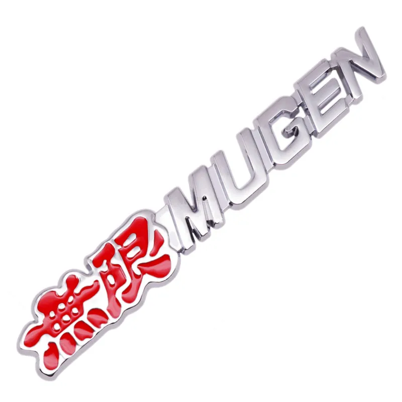 3D Kovov MUGEN Logo Auta Zadný Kufor Chvost Znak, Odznak Nálepky, Nálepky Na Honda Civic Dohodou Odyssey CRV CBR VTX VFR Hrv Jazz Obrázok 2
