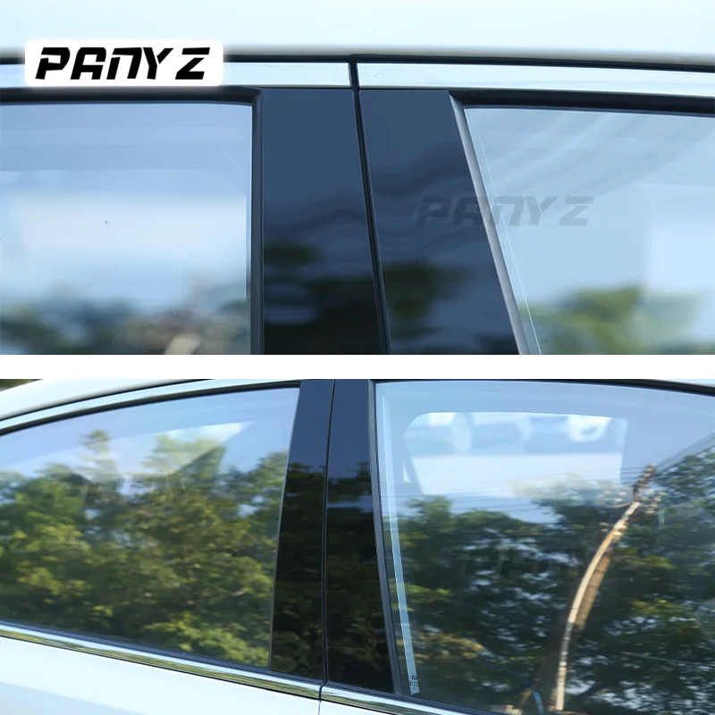 Pre Lexus GX 460 GX400 2010 - 2021 Dvere Auta Okno Strednom Stĺpci Výbava Ochrana PC Čierny Pruh Dekorácie-Nálepky Obrázok 3