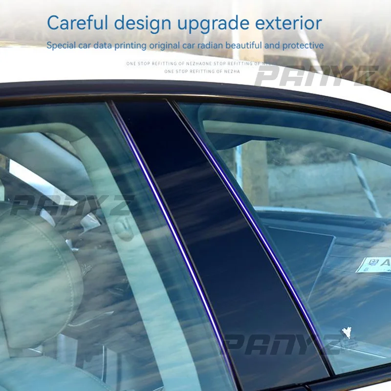 Pre Lexus GX 460 GX400 2010 - 2021 Dvere Auta Okno Strednom Stĺpci Výbava Ochrana PC Čierny Pruh Dekorácie-Nálepky Obrázok 4