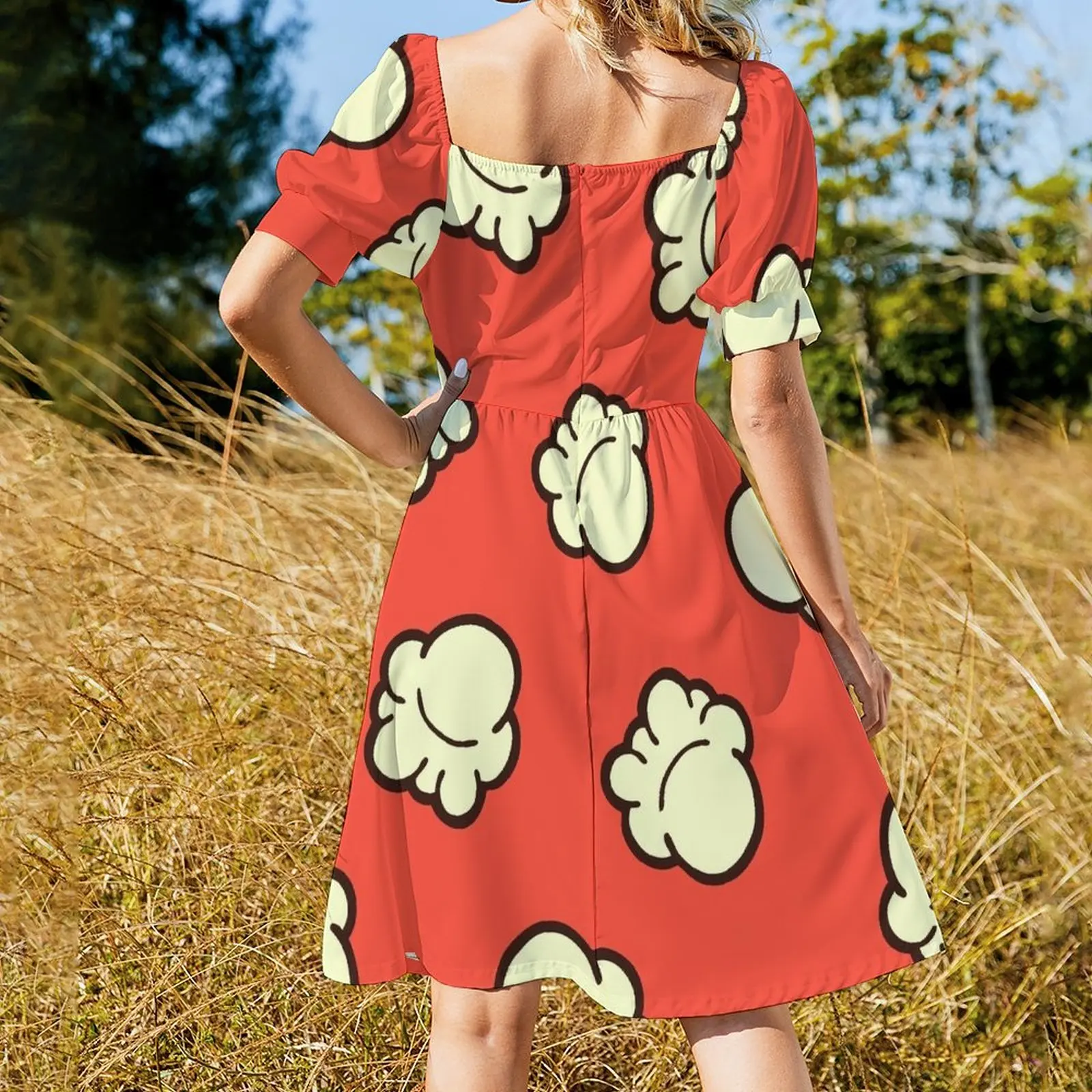 Popcorn Vzor Šaty dámske letné jumpsuit šaty pre ženy Obrázok 2