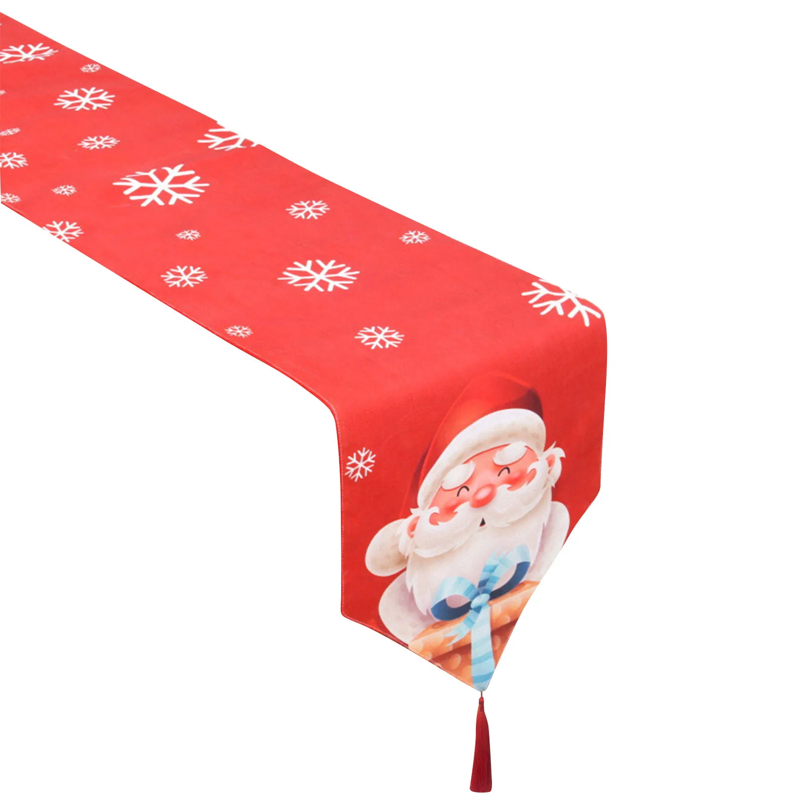 Vianočné Bielizeň Škvrnám Odolný Stôl Runner Snowflake/Los/Santa/Gnome Vianočný Večierok Stôl Runner Kuchyňa Dekorácie Obrázok 1