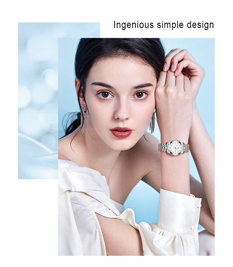 TRSOYE 2023 Najlepšie 32mm Elegantné Gold Diamond dámske Náramkové hodinky Vodotesné Quartz s Oceľové Pásmo Luxusné značky reloj mujer Obrázok 4