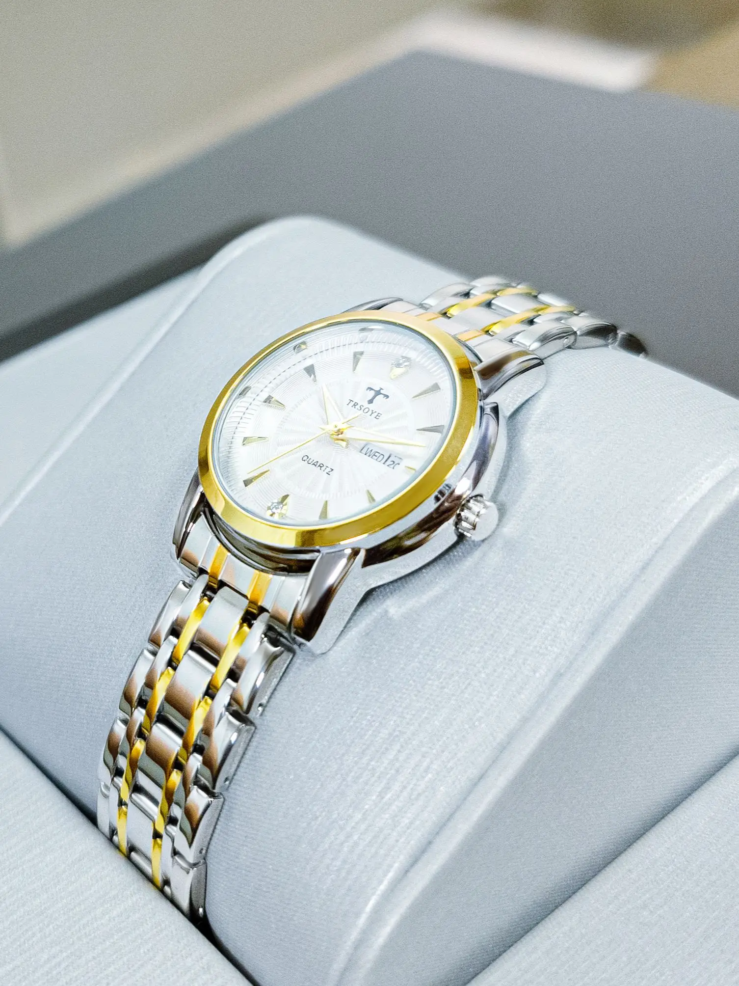 TRSOYE 2023 Najlepšie 32mm Elegantné Gold Diamond dámske Náramkové hodinky Vodotesné Quartz s Oceľové Pásmo Luxusné značky reloj mujer Obrázok 5