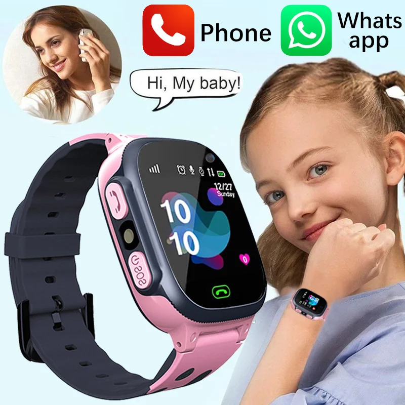 Deti SIM Kartu Proti strate Hodinky Hovoru pre Deti Smart Hodinky Chlapci Dievčatá GPS Nepremokavé Smartwatch Hodín Umiestnenie Tracker Dieťa Obrázok 1