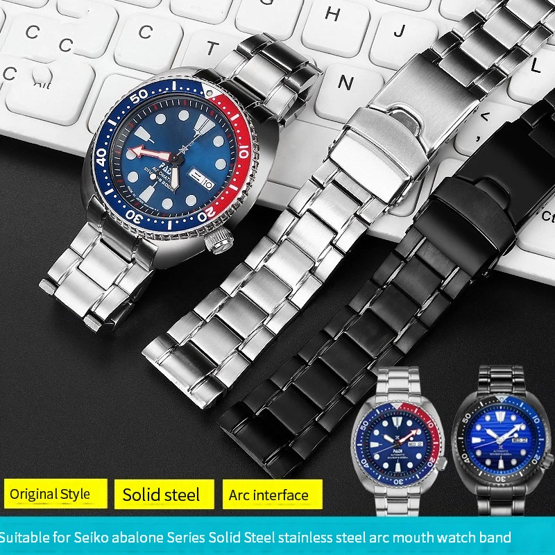 Pevné oceľové hodinky pásmo Pre Seiko PROSPEX Série abalone SRPA21J1 SRPE99K1 SRP777 SRPC25 773 pánske hodinky príslušenstvo Obrázok 0