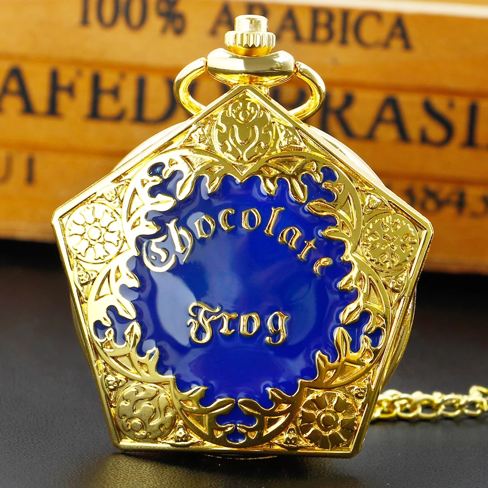 Luxusné Zlaté Čokoláda Magic Quartz Vreckové Hodinky Náhrdelník Cosplay Prívesok Reťazca Šperky Hodiny Darček relojes de bolsillo Obrázok 0