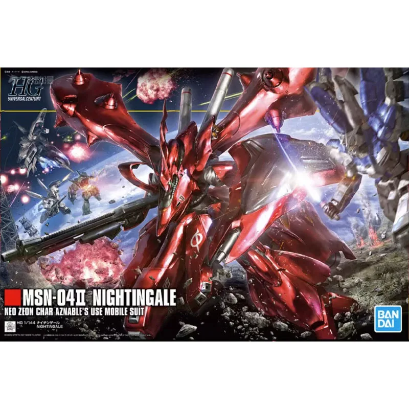 BANDAI Anime HG 1/144 MSN-04-2 Slavík Nové Mobilné Správa Gundam Montáž Plastových Model Auta Akcie Hračky Údaje Darček Obrázok 1